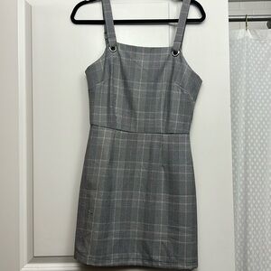 Grey checkered dress